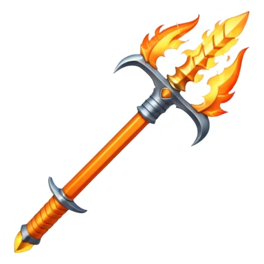 fire sword striking down sticker