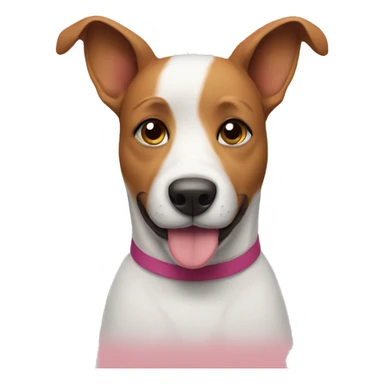 Dog with hearts  sticker
