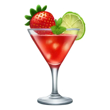 Strawberry cocktail sticker