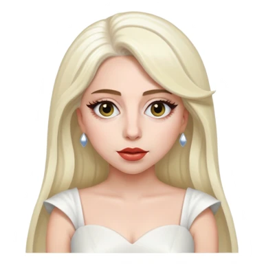 lady gaga in white sticker