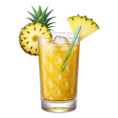 yellow pineapple refresher cocktail sticker