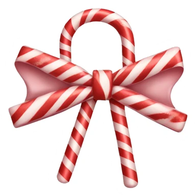 Bow with candy canes sticker