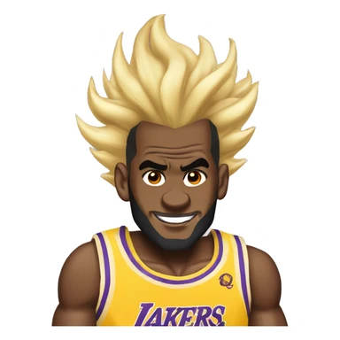 lebron james super saiyan hair sticker