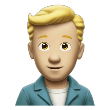 Tintin from hergé sticker