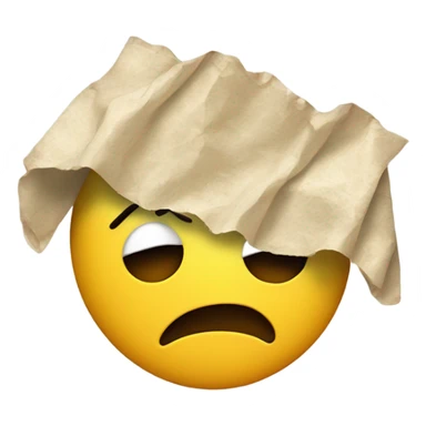 Crinkled paper with ears sticker