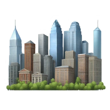 City with tall buildings  sticker