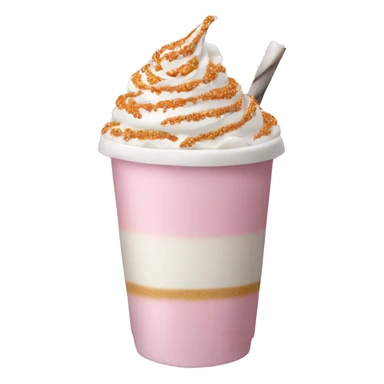 Light pink pumpkin latte with Sprinkling sticker