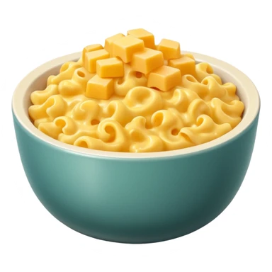 Fried Scrambled eggs and Mac and cheese in a fancy tall narrow bowl sticker