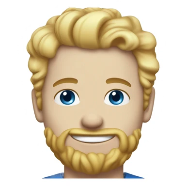 3/4 profile light curl blonde 30yo man blue eyed pale skin sticker