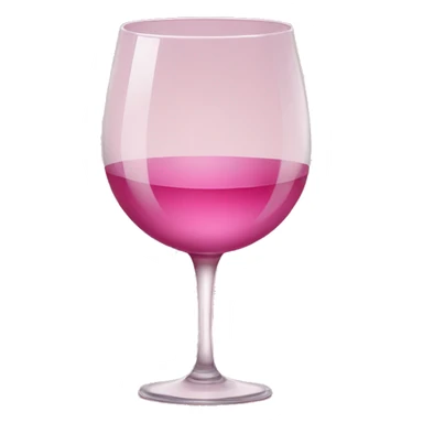 Pink wine glass sticker