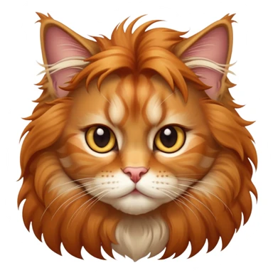 cute and majestic maine coon cat with fluffy mane and fierce expression sticker