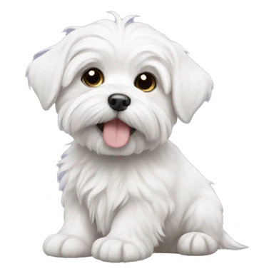 Maltese puppy sticker