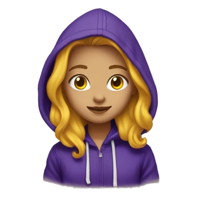 Girl with yellow hair and an LSU hoodie sticker