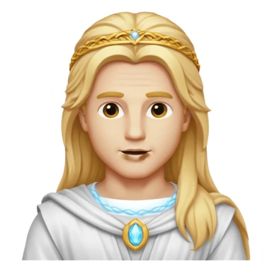 Apollo, God of Light from Gods and Goddesses with long golden blonde hair, white outfit sticker