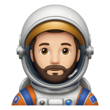 bearded astronout sticker