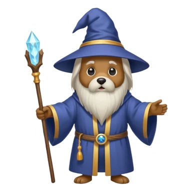 Dog wizard sticker