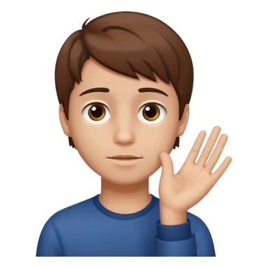 Hii hand + face boy sticker