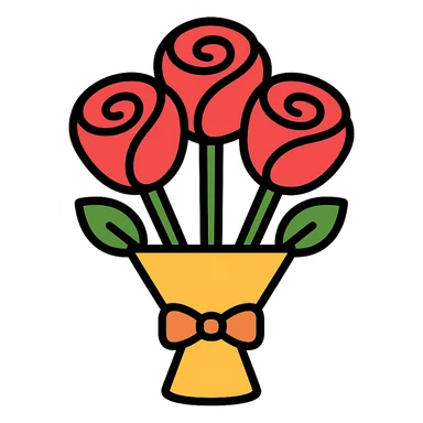 bouquet of roses sticker