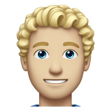 light curl blonde 30yo man blue eyed pale skin sticker
