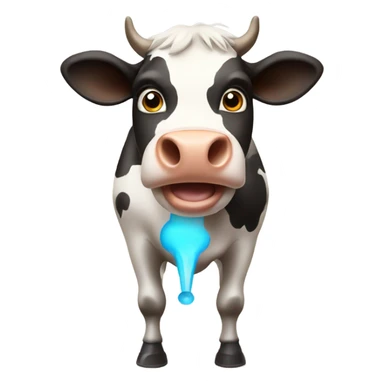 cow releasing gas sticker