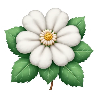 cotton flower emoji sticker