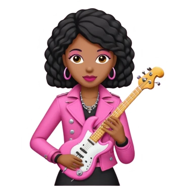 pink musician black woman  sticker