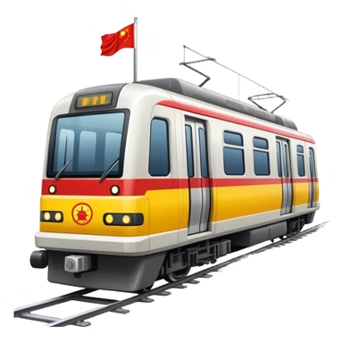 metro train China flag sticker