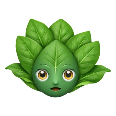 Spinach with eyes without human face sticker