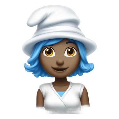 create a smurf woman  sticker
