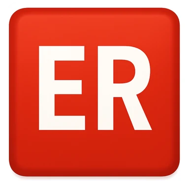 red square emoji that says "ER" sticker