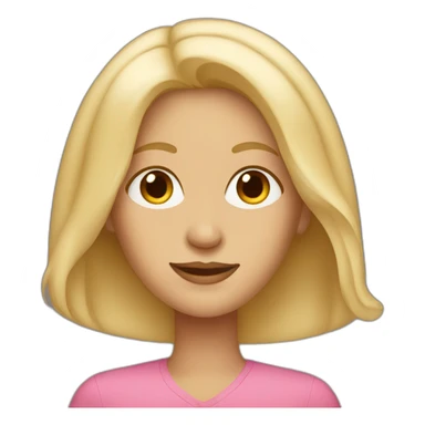 blonde mom with straight hair sticker