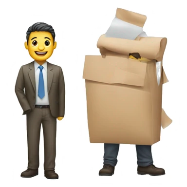 a person who is happy to get off work early sticker