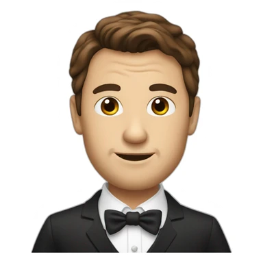 mr bond with brown hair drinking coffee sticker