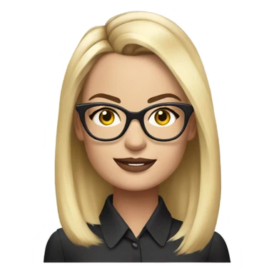 Margot Robbie with glasses  sticker