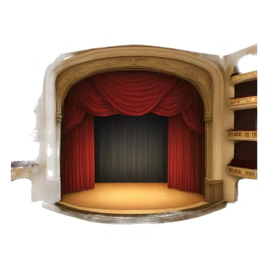 teatro tapia proscenium stage inside San Juan  sticker