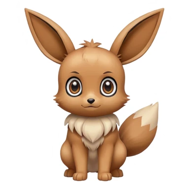 Eevee, big eyes, Pokémon, anime, adorable, full body sticker