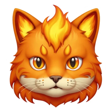 Bored flaming cat sticker