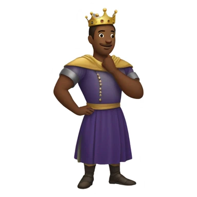 King Baldwin in his iconic pose sticker