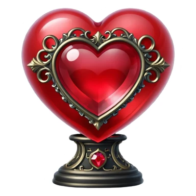 heart with gothic crystal ball sticker