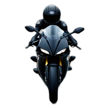 girl riding all black Yamaha r6 sticker