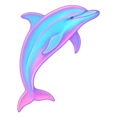 vaporwave style dolphin, pastel colors sticker