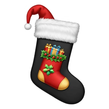 black noel christmas sticker