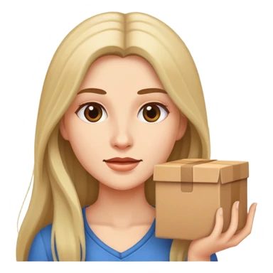 the woman is delivery with long hair sticker