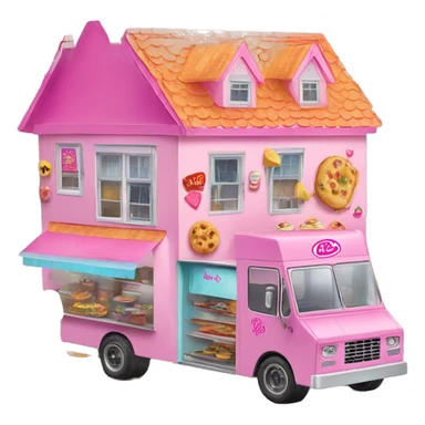 Barbie’s dream house and food truck  sticker