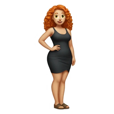 ginger curvy woman sfw pose sticker