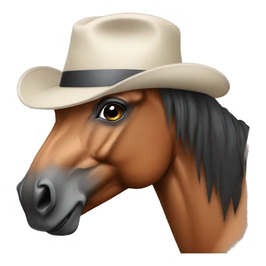 horse with hat and one eye sticker