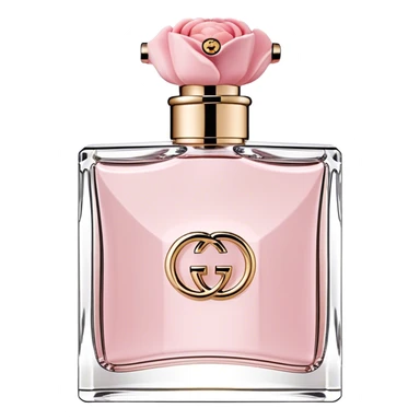 Gucci Bloom pale pink rectangular perfume bottle  sticker