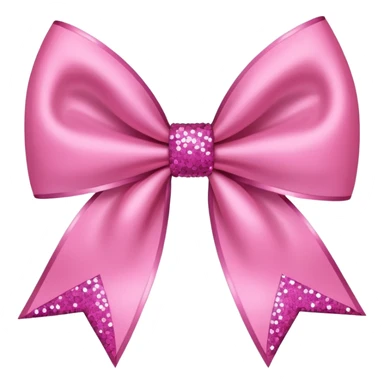 Pink bow with sparkles sticker