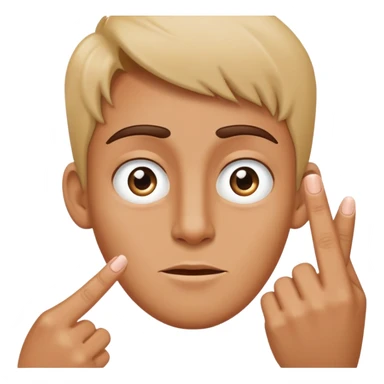 rolling eyes with middle finger sticker