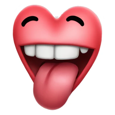 Sticked out tounge with heart eys sticker